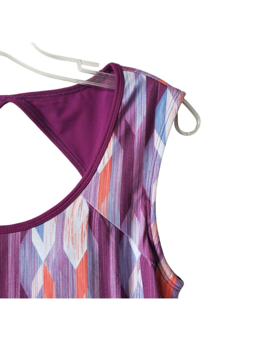 Prana Purple Grapevine Calico Tennis Dress Shelf Bra Summer Workout Hiking Cute - Picture 3 of 11